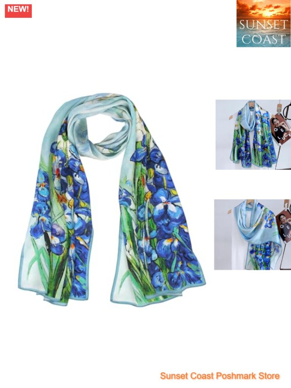 100% Silk Long Scarf - Large Oblong Shawl with Gift Packed